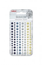 Клеевые полужемчужинки, 120 шт, 4 цвета Там, где Море