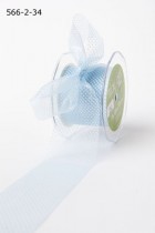 Лента May Arts Sheer Mini White Dot Ribbon, ширина 5 см, цвет blue/white, 90 см