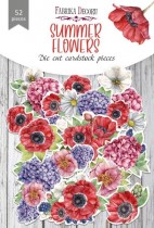 Набор высечек, коллекция "Summer flowers", 52шт, пл.250 г/м