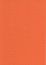 Бумага с рельефным рисунком "Дамасский узор" Цвет: Оранжевый