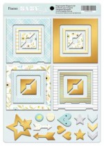 Рамки из чипборда с фольгированием (золото) для скрапбукинга 30шт Smile Baby от Scrapmir 