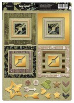 Рамки из чипборда с фольгированием (золото) для скрапбукинга 30шт Cozy Forest от Scrapmir 