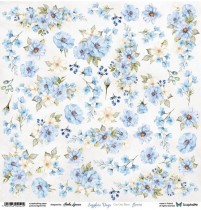 Лист для вырезания Flowers  "Sapphire Days"30,5х30,5 см., пл.250 гр