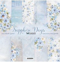 Набор бумаги "Sapphire Days" 30,5x30,5 см, 5 двусторонних листов, пл. 250 гр.