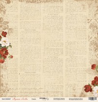 Лист односторонней бумаги 30x30  Газета из коллекции Музыка Любви 