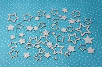 Набор "Звезды" 48 штук, размеры от 0,7 см до 3 см