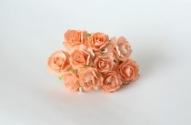 Кудрявые розы 2 см - Персиковые светлые 1 шт