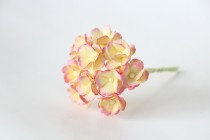 Цветы вишни средние - Желтый+розовый 526 1 шт