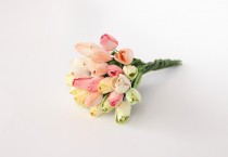 Тюльпаны - Микс пастель диаметр ок. 1 см высота ок. 2 см длина стебля ок. 11 см, 5 шт