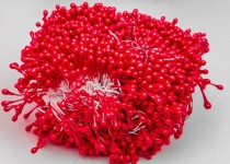 Тычинки капельки около 340 нитей , двусторонние , цвет красный
