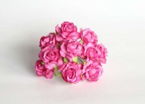 Кудрявые розы 3 см - Розовые 1 шт