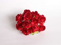 Кудрявые розы 3 см - Красные 1 шт