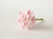 Цветы вишни мини 1 см - Розовый+белый 518  1 шт