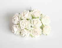 Кудрявые розы 2 см - Белые 1 шт