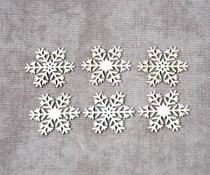 Набор снежинки №3 (6 элементов,размер снежинки 2,5 см), CB401