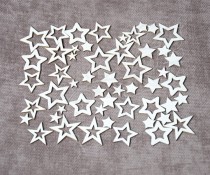 Набор звёзды (50 элементов) от 0,8 см до 2,5 см, CB411
