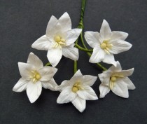 Лилии  30мм - WHITE MULBERRY PAPER LILY FLOWERS 1шт