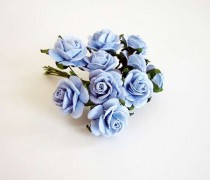 Mini розы 1,5 см - Голубые 170 1 шт