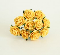 Mini розы 1,5 см - Желтые 144 1 шт