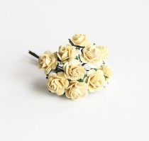 Mini розы 1,5 см - Св.желтые 147 1 шт