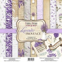 Набор двусторонней скрапбумаги "Lavender Provence", 20x20см, 10 л., пл.200г/м2