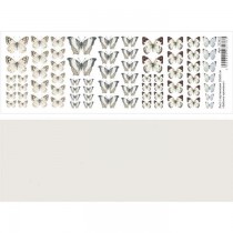 Лист с картинками 10х30 см "Бабочки кремовые" (ScrapMania)