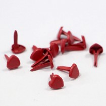 Брадсы металлические "Сердечки", красные, 4,5х8мм "Craft premier" 1 штука