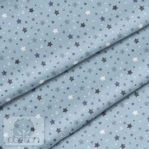 Премиум хлопок "Звезды на голубом" размер 50х40 см., пл.150 гр/м2, Польша