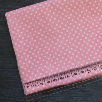 Ткань "Белый горох на розовом", 40х50 см., 100% хлопок