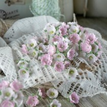 Цветы из ткани Малыши розовые 10 шт.