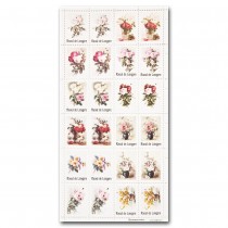 Набор декоративных марок для творчества "Цветы" 