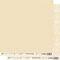 Лист бумаги для скрапбукинга "Бисквит" , коллекция "Шебби Шик Базовая", 30 на 30 плотность 190 гр