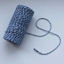 Шпагат хлопковый двухцветный синий, 1 м.