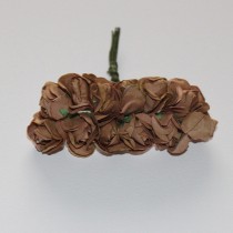 Цветок  бумажный "Розочка", Коричневая, 15мм, 1шт 
