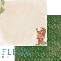 Лист бумаги для скрапбукинга "Дед мороз", коллекция "Новогодняя ночь", 30х30, плотность 190 гр, 1 лист FD1003103
