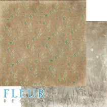 Лист бумаги для скрапбукинга "Травы", коллекция "Дары полей", 30,5х30,5 см, плотность 190 гр
