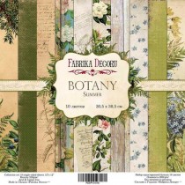 Набор бумаги 30,5 Х 30,5 "Botany summer" 10 односторонних листов, 200г/м