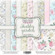 Набор двусторонней скрапбумаги "Shabby garden" 10 листов + лист для вырезания, 20x20см, пл.200г/м2