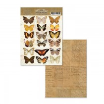 Лист двусторонний для вырезания "Мои бабочки" к коллекции "Сохрани на память" 190гр, А4