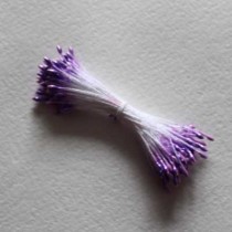 Тычинки двусторонние Фиолетовые 55*2мм, 80 шт, 1 пучок.