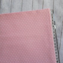 Ткань "Горох на светло-розовом", размер 40х50 см, 100% хлопок