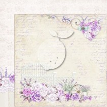 Лист двусторонней бумаги "My sweet Provence 02" размер 30,5х30,5 см, пл.250 г/м2