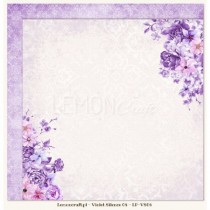 Лист двусторонней бумаги "Violet Silence 06" размер 30,5х30,5 см, пл.200 г/м2