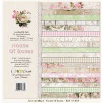 1/2 набора односторонней бумаги "House OF Roses" 18 листов, размер 15,24x15,24 см, пл.170г/м2