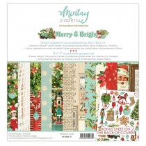 Набор бумаги "Merry & Bright" 30,5х30,5 см, 12 двусторонних листов, пл.240 г/м