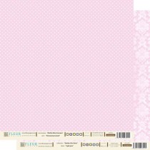 Лист бумаги для скрапбукинга "Нежный Розовый" , коллекция "Шебби Шик Базовая", 30 на 30, 190 гр