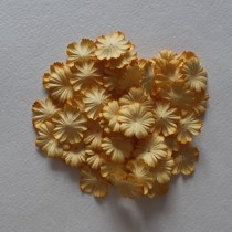 Плоский цветок пастель Оранжево-желтый 1 шт