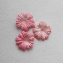 Плоский цветок пастель Розовый+белый 1 шт