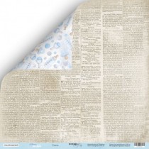 Лист двусторонней бумаги 30x30 от Scrapmir Газета из коллекции Mommy's Hero , пл.190 г/м