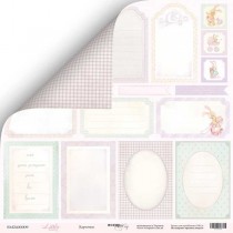 Лист двусторонней бумаги 30x30 от Scrapmir Карточки из коллекции Little Bunny  SM2400009